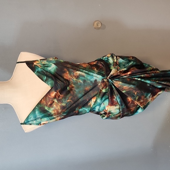 Pretty Little Thing cowlneck ruched midi slip dress - Picture 2 of 12